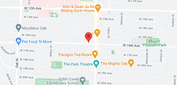 map of 408 503 W 16TH AVENUE